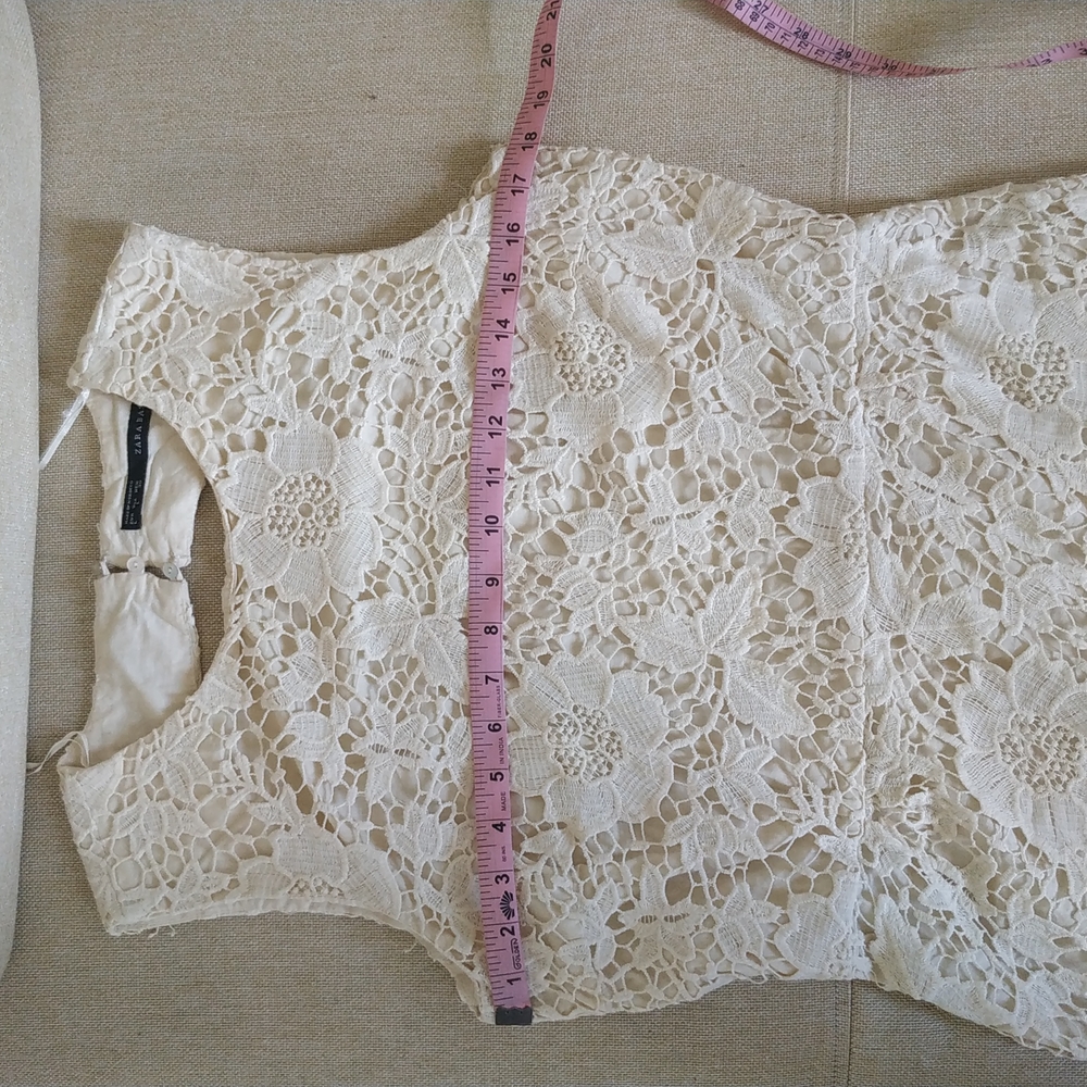 ZARA crochet lace open back sheath dress - Picture 17 of 17